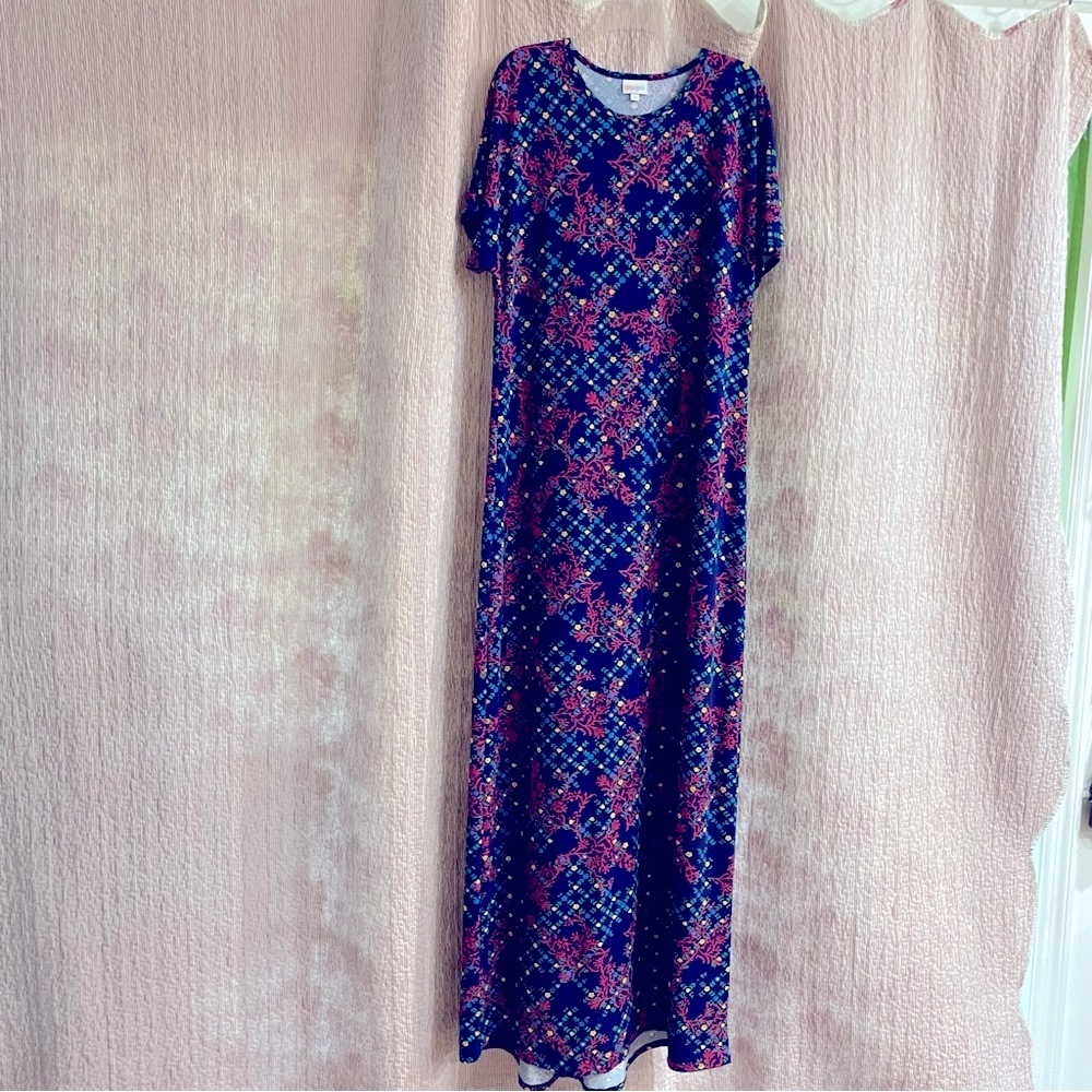 RARE NWOT LuLaRoe Maria Maxi Dress Size XL, combo of versatile Carly & comfy Ana